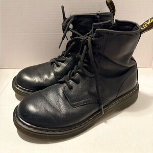 Dr. Martens Black Leather Combat Boots